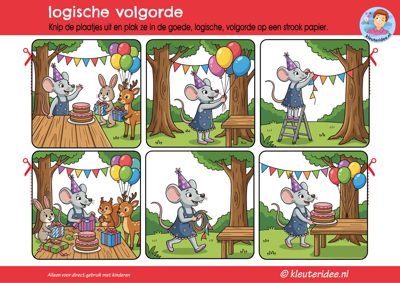 logische volgorde thema een show voor muis kleuteridee